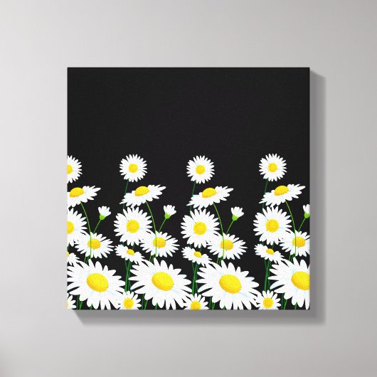 Canvas Wall Art-White Daisies Afdruk (Voorkant)
