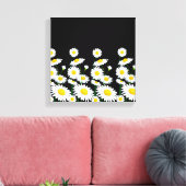Canvas Wall Art-White Daisies Afdruk (Insitu (Woonkamer))