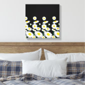 Canvas Wall Art-White Daisies Afdruk (Insitu (Slaapkamer))