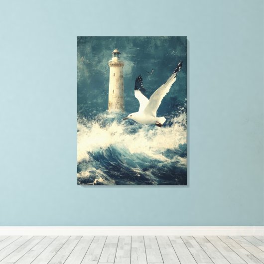 Canvas Wall Art with LIghthouse  (Insitu (Houten vloer))