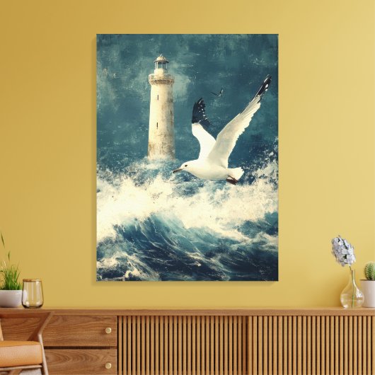 Canvas Wall Art with LIghthouse  (Insitu (Woonkamer))