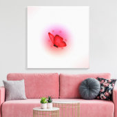 Canvas wand schildering vlinder in rode kleur afdruk (Insitu (Woonkamer))