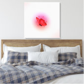 Canvas wand schildering vlinder in rode kleur afdruk (Insitu (Slaapkamer))