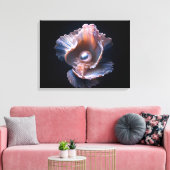Canvas wandkunst met schelp en parel afdruk (Insitu (Woonkamer))
