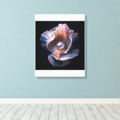 Canvas wandkunst met schelp en parel afdruk (Insitu (Houten vloer))