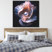 Canvas wandkunst met schelp en parel afdruk (Insitu (Slaapkamer))