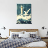 Canvas wandkunst met vuurtoren  afdruk (Insitu (Slaapkamer))