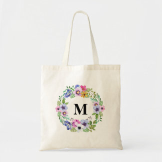 Canvas Waterverf Floral - Persoonlijk welkom Tote Bag