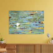 Canvas Waterverf waterlilmeer (Insitu (Woonkamer))