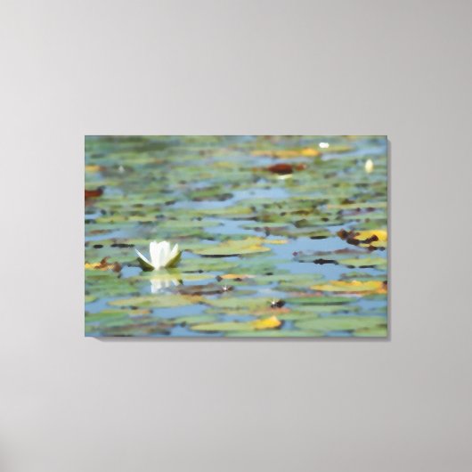 Canvas Waterverf waterlilmeer (Voorkant)