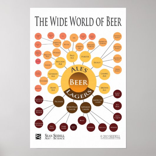 Canvas Wide World of Beer Infographic Print (Voorkant)