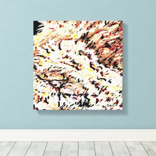 Canvas wikkeling/ leeuw in verval door Sarr (Insitu (Houten vloer))