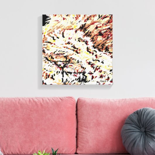 Canvas wikkeling/ leeuw in verval door Sarr (Insitu (Woonkamer))