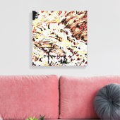 Canvas wikkeling/ leeuw in verval door Sarr Afdruk (Insitu (Woonkamer))