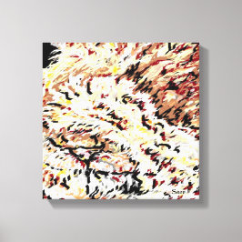 Canvas wikkeling/ leeuw in verval door Sarr Afdruk