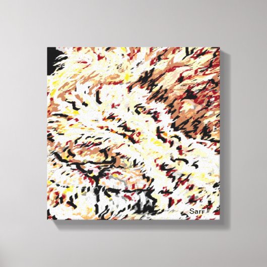 Canvas wikkeling/ leeuw in verval door Sarr Afdruk (Voorkant)