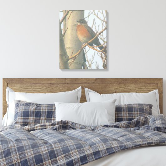 Canvas - Winter Robin (Insitu (Slaapkamer))