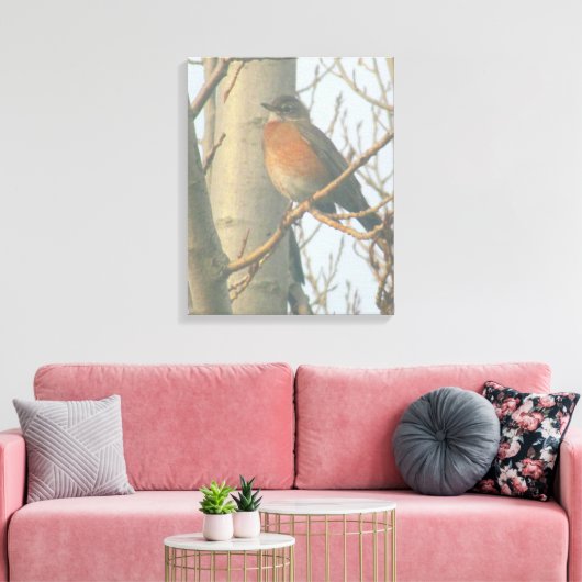 Canvas - Winter Robin (Insitu (Woonkamer))