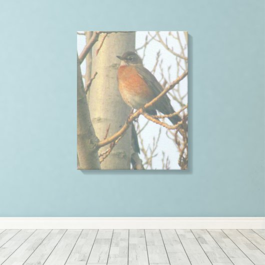 Canvas - Winter Robin (Insitu (Houten vloer))