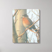 Canvas - Winter Robin Afdruk (Voorkant)