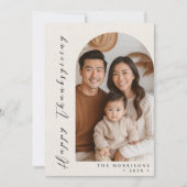 Canvas Wit Aangepaste Foto Gelukkig Thanksgiving Feestdagenkaart (Voorkant)