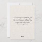 Canvas Wit Aangepaste Foto Gelukkig Thanksgiving Feestdagenkaart (Achterkant)