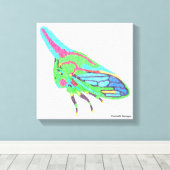 Canvas (wit) - Eikenboomcicade Afdruk (Insitu (Houten vloer))