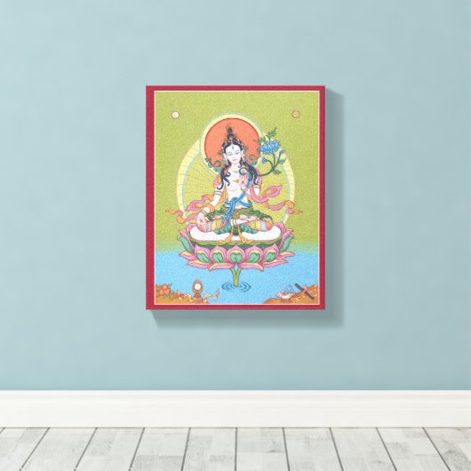 CANVAS - Witte Tara Afdruk (Insitu (Houten vloer))