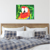 Canvas Wrap/A Parrot Afdruk (Insitu (Slaapkamer))