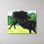 Canvas Wrap Black Stallion Thunder Afdruk (Voorkant)