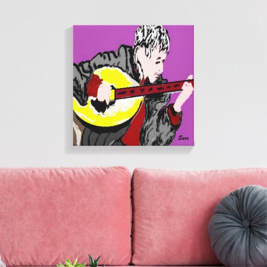 Canvas Wrap/Bouzouki Player (Insitu (Woonkamer))