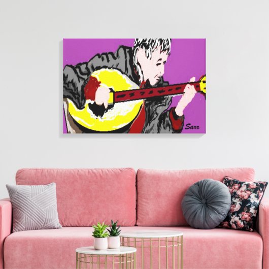 Canvas Wrap/Bouzouki Player Afdruk (Insitu (Woonkamer))