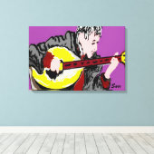 Canvas Wrap/Bouzouki Player Afdruk (Insitu (Houten vloer))