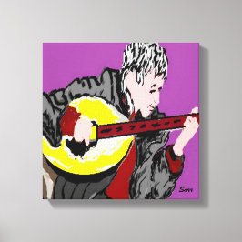 Canvas Wrap/Bouzouki Player Afdruk