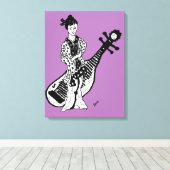 Canvas wrap Geisha Girl Afdruk (Insitu (Houten vloer))