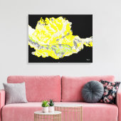 Canvas wrap/ Gele Rose (Insitu (Woonkamer))