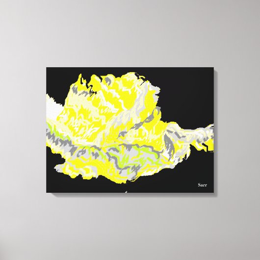 Canvas wrap/ Gele Rose (Voorkant)