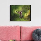 Canvas Wrap kolibrie in vlucht Afdruk (Insitu (Woonkamer))