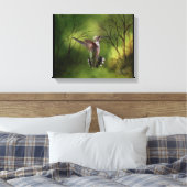 Canvas Wrap kolibrie in vlucht Afdruk (Insitu (Slaapkamer))