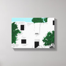 Canvas Wrap/Paleokastro klooster Griekenland