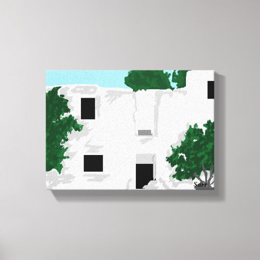 Canvas Wrap/Paleokastro klooster Griekenland Afdruk (Voorkant)