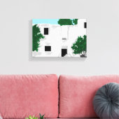 Canvas Wrap/Paleokastro klooster Griekenland Afdruk (Insitu (Woonkamer))