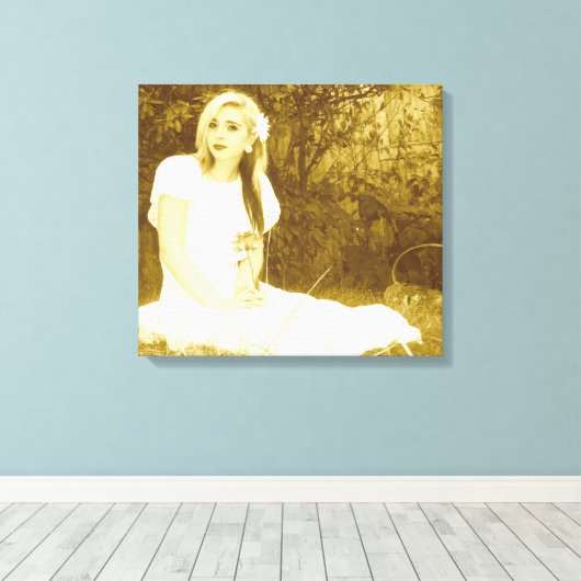 Canvas Wrap Print met je foto! Voeg je afbeelding  (Insitu (Houten vloer))