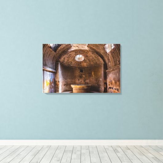 Canvas Wrap - Romeinse baden - Ancient Pompeii, It (Insitu (Houten vloer))