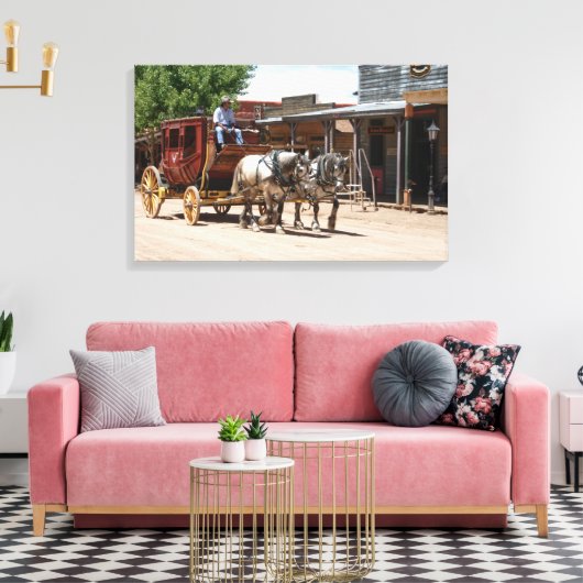 Canvas Wrap: Stagecoach Ride #2 Afdruk (Insitu (Woonkamer))