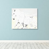 Canvas Wrap White Stallion in Motion (Insitu (Houten vloer))