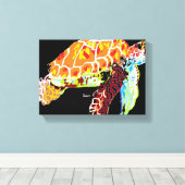 Canvas wrap Zee Schildpad / Sarr Afdruk (Insitu (Houten vloer))