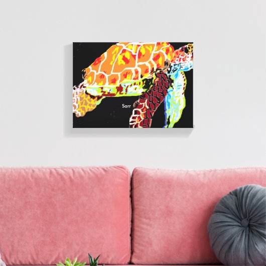 Canvas wrap Zee Schildpad / Sarr Afdruk (Insitu (Woonkamer))