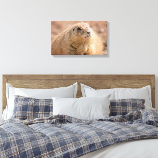 Canvas Wrap: Zwart-staart Prairie Hond (Insitu (Slaapkamer))