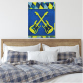 Canvas Wrapped Jr. Rock n' Roll / cross-gitaren Afdruk (Insitu (Slaapkamer))